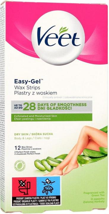 Produktbild Veet depilatory wax strips for dry skin 12pcs. (12 ml, 12 x, 53 g)