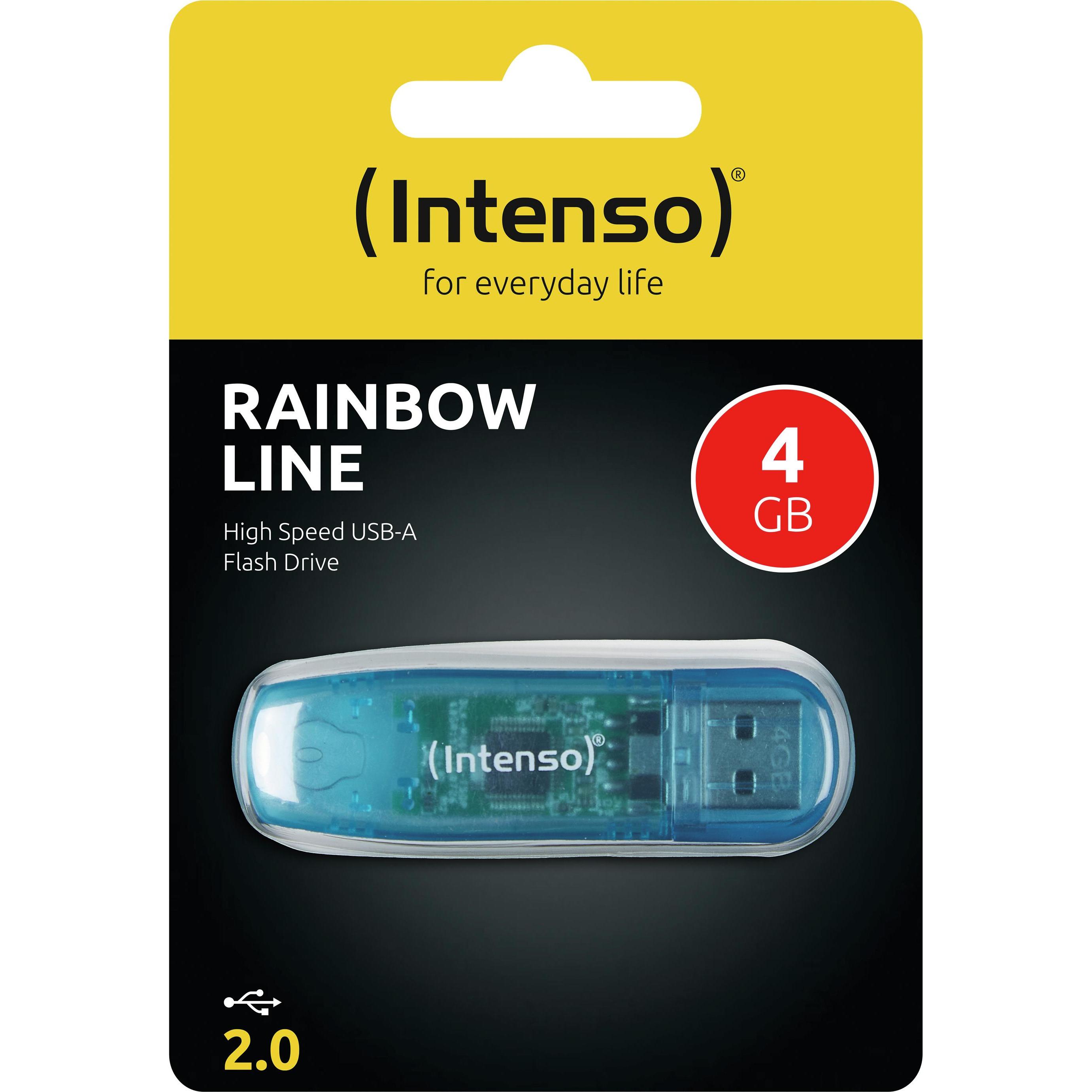 Thumbnail - Intenso Rainbow Line (4 GB, USB-A, USB 2.0), USB Stick, Blau