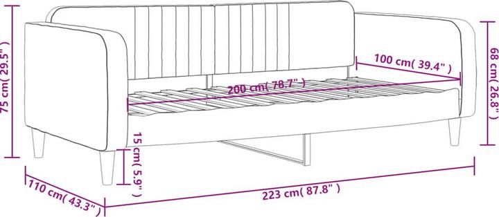 Produktbild vidaXL ausziehbares Tagesbett