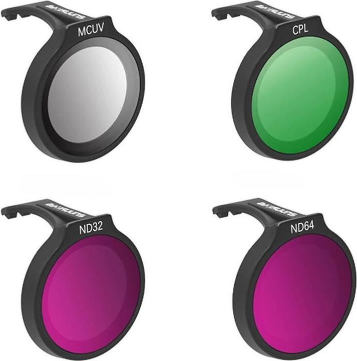 Actual product image Sunnylife set of four filters for DJI Neo MCUV+CPL+ND32+ND64 (Drone filters, DJI Neo)