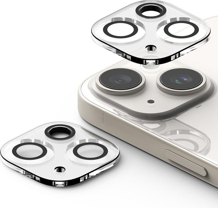 Immagine prodotto Ringke iPhone 15/15 Plus Camera Styling Camera Island Protector Vetro Temperato (2 pezzi) Trasparente (2 pz., Apple iPhone 15, Apple iPhone 15 Plus)