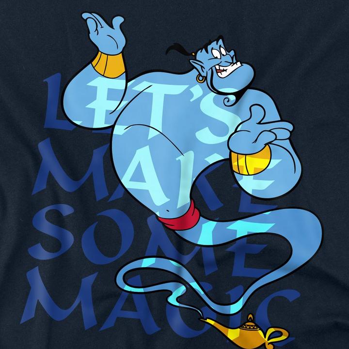 Actual product image Aladdin Unisex Adult Let's Make Some Magic Genie T-Shirt (M)