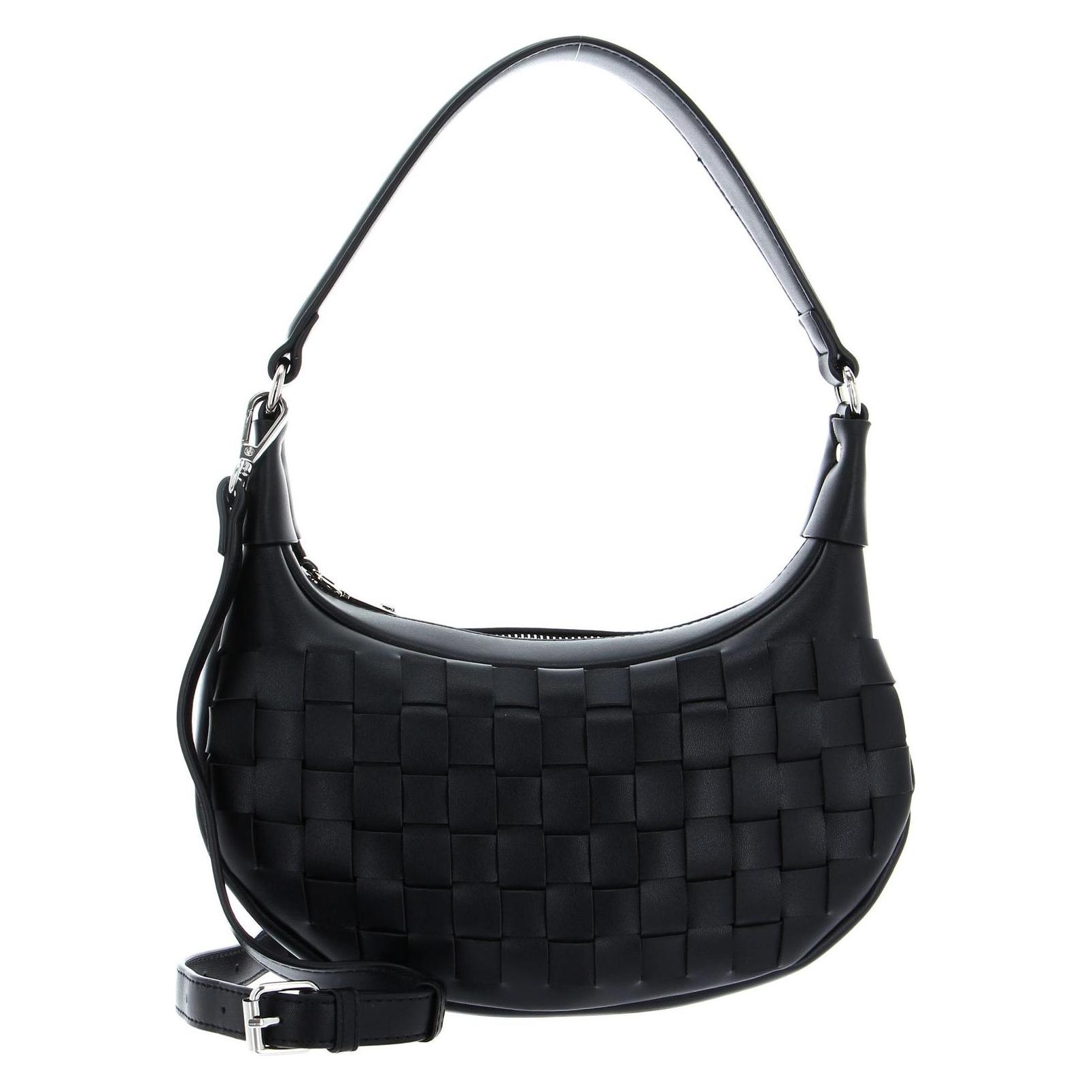 Seidenfelt, Damen, Handtasche, Malilla Halfmoon Hobo Bag, Schwarz