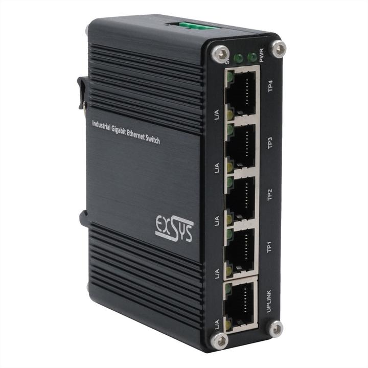 Produktbild Exsys Industrial Ethernet Mini Switch 5x 1 Gbit/s (5 Ports)