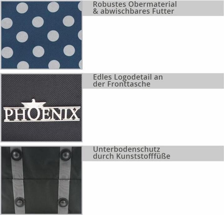 Produktbild Phönix Nähmaschinentasche Polka Dots rosa