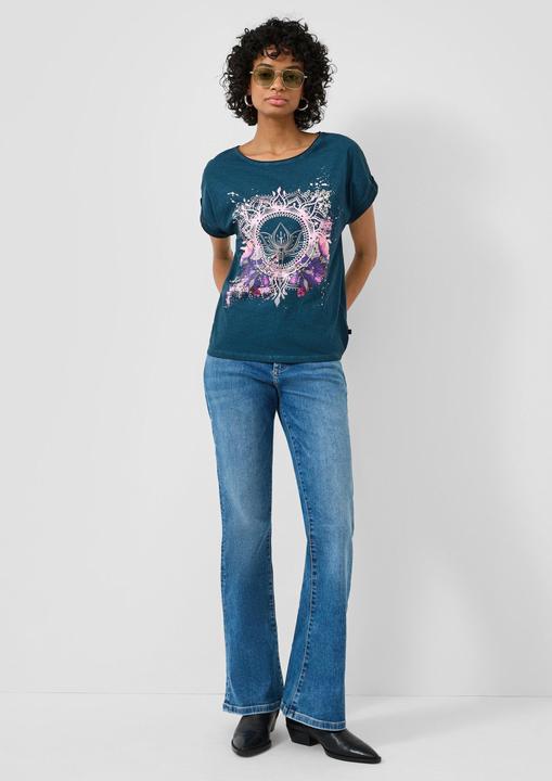 Produktbild s.Oliver T-Shirt Oversize-Shirt mit Frontprint (L)
