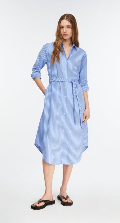 Image du produit Comma Kleid Gestreiftes Hemdblusenkleid aus Popeline (32)