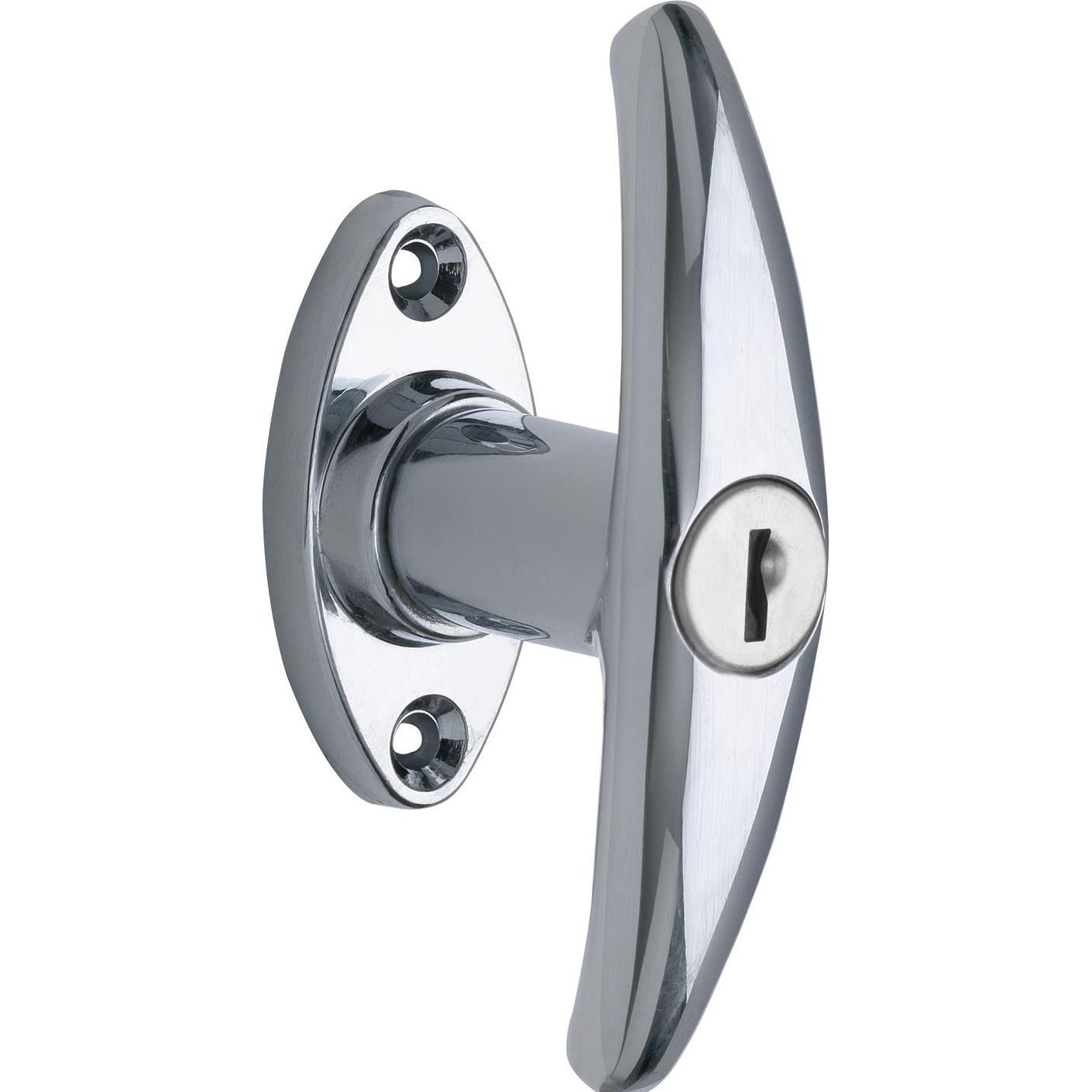 Thumbnail - Fuhr, Türgriff + Fenstergriff, Stangenverschluss-Griffolive verschiedensperrend, 93 mm, Zinkdruckguss verchromt (Türgrif...
