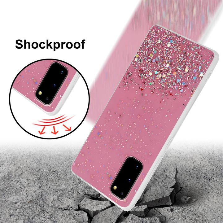 Actual product image Cadorabo TPU cover sparkling glitter (Samsung Galaxy S20)