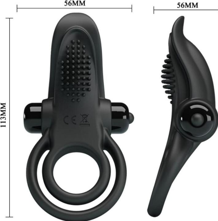 Actual product image Pretty Love Vibrant Penis Ring Black