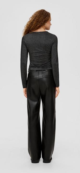 Produktbild s.Oliver Glitzer-Shirt mit Raffungen (L)