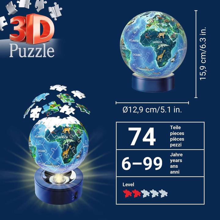 Produktbild Ravensburger Nachtlicht - Erde bei Nacht (72 Teile)