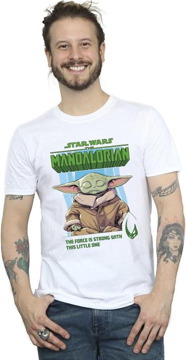 Actual product image Star Wars Mens The Mandalorian The Force Is Strong T-Shirt (5XL)