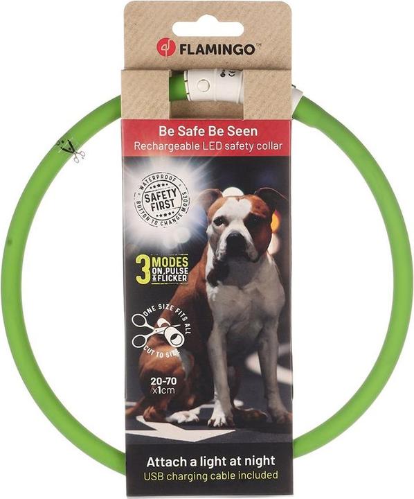 Produktbild Flamingo Leuchthalsband Nera Visio grün (23, 24, 25, 27, 28, 29, 30, 31, 32, 33, 34, 35, 36, 37, 38, 39, 40, 41, 42, 43, 44, 45, 46, 47, 48, 49, 50, 52, 54, 56, 58, 60, 62, 68, Hund, Allgemein)