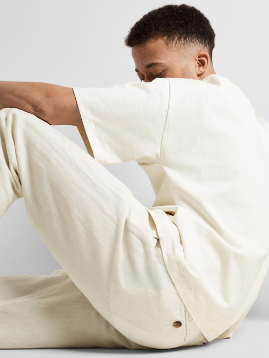 Actual product image Selected Homme Cropped relaxed fit trousers (W31/L34)