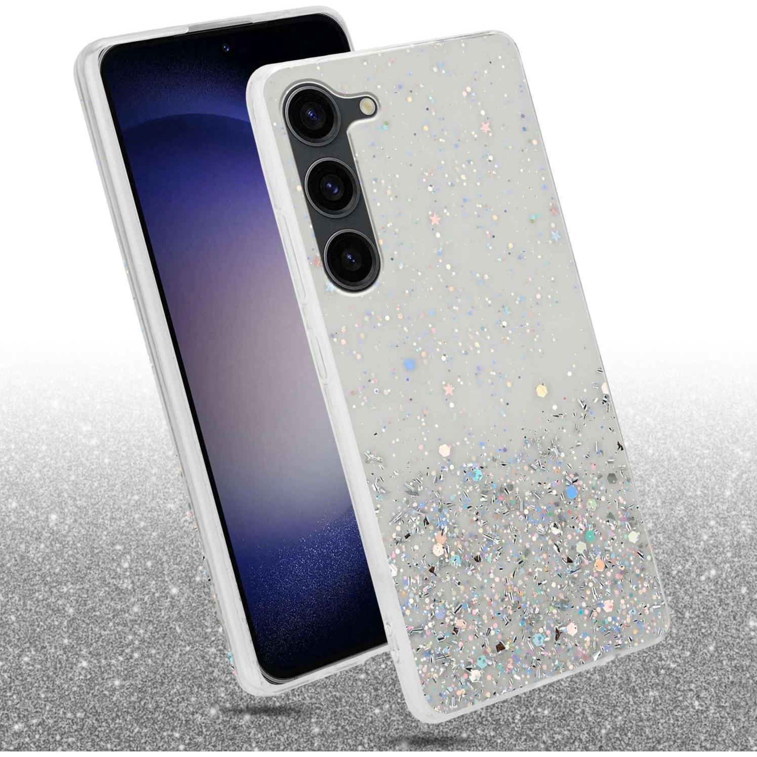 Thumbnail - Cadorabo TPU Hülle für Samsung Galaxy S23 mit Glitzer (Samsung Galaxy S23+), Smartphone Hülle, Transparent
