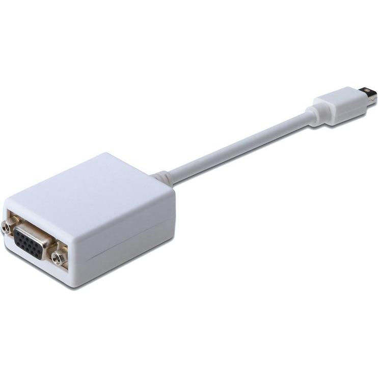 Assmann DisplayPort Adapterkabel mini DP - HD15 St/Bu 0,15m DP 1.1a kompatibel CE we (VGA, 15 cm), Data + Video Adapter,...