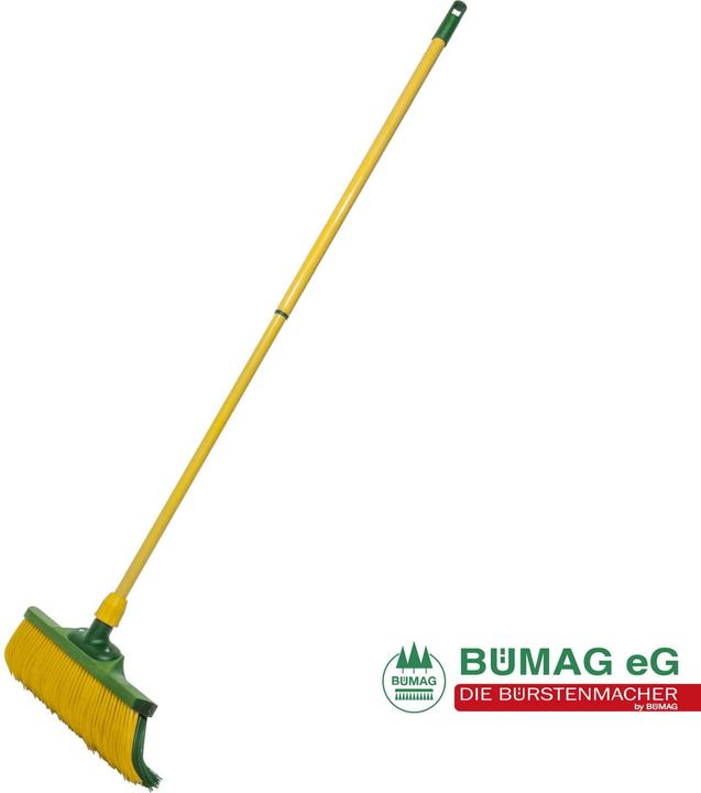 Actual product image Bümag Claw brushes, PPN bristles, yellow/green, working width 40 cm, screw connection, Ø handle... (1 pcs.)