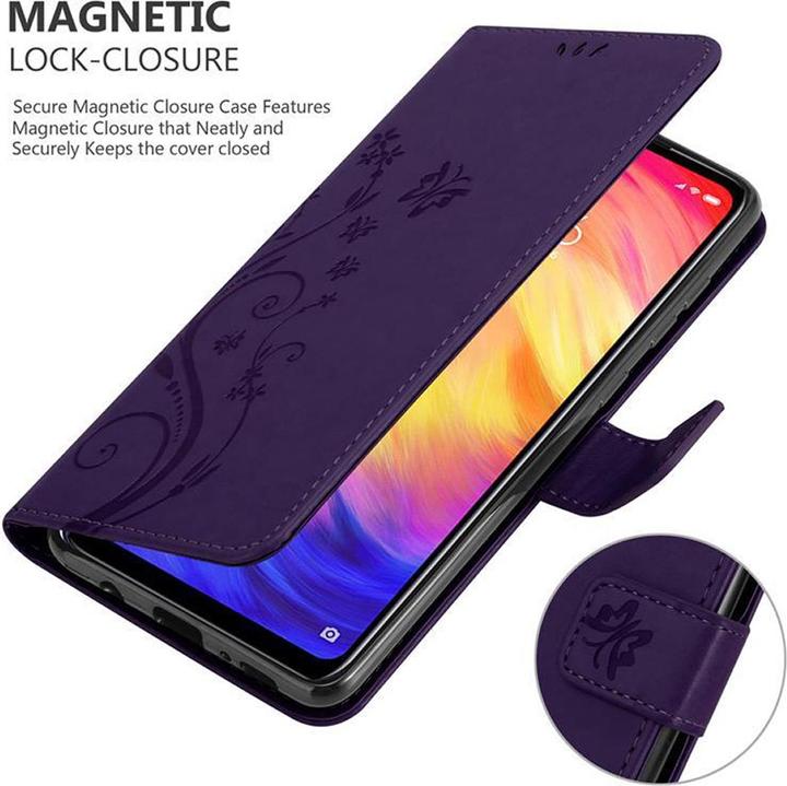 Actual product image Cadorabo Flower Book Cover (Xiaomi Redmi Note 7)