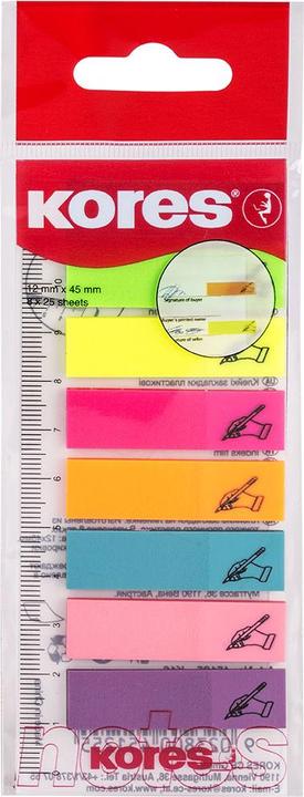 Actual product image Kores Foil index strips with "Sign here (45 x 12 mm)