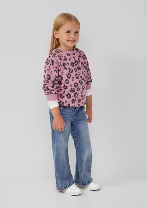Produktbild s.Oliver Sweatshirt Oversize-Sweatshirt mit All-over-Print (98)