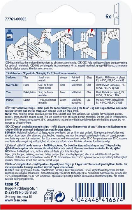 Produktbild tesa Fc Powerstrip Refill 3kg Tiles Hfb