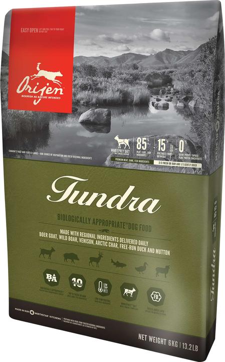 Actual product image Orijen Dry food Dog Tundra with goat (Adult, 1 pcs., 6190 g)