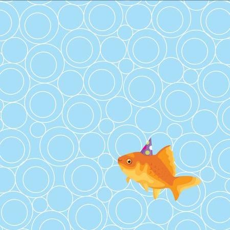Immagine prodotto Up with paper Biglietto di compleanno pop-up con motivo di pesci rossi