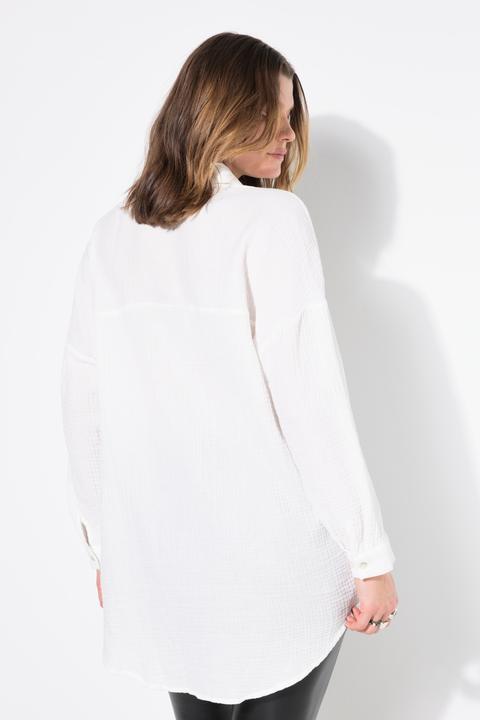 Immagine prodotto Studio Untold Blusa di mussola dal taglio oversize con collo da camicia e maniche lunghe (50, 52)