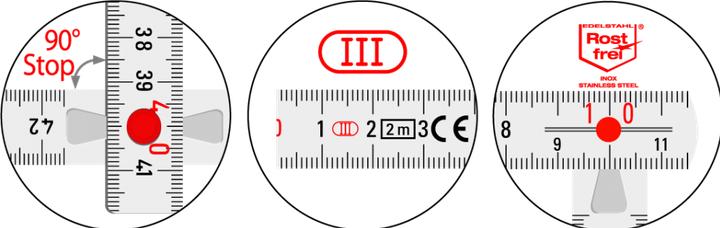 Actual product image Rieffel 1m LongLife® pocket meter white (1 m)