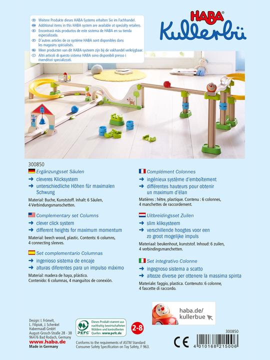 Nutritional values and ingredients Haba Kullerbü - Supplementary set columns