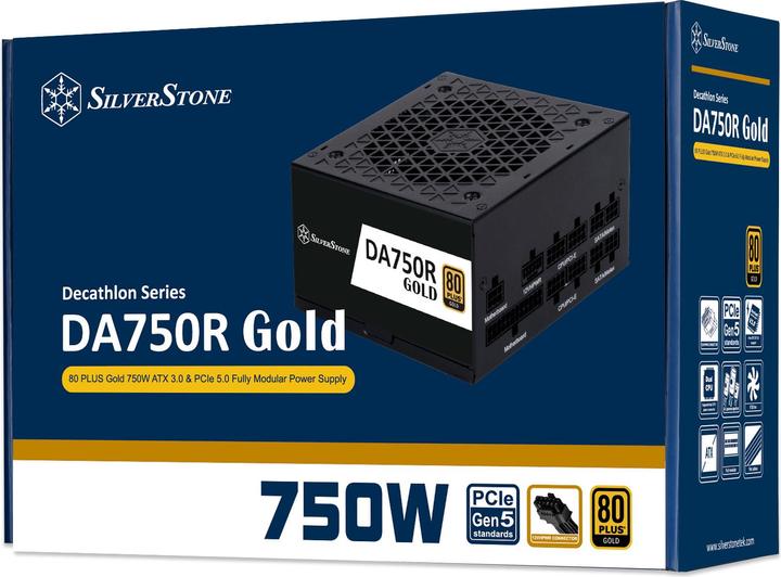 Image du produit Silverstone SST-DA750R-GMA - 80 PLUS Gold 750W ATX 3.0 & PCIe 5.0 Alimentation électrique entièrement modulaire (750 W)