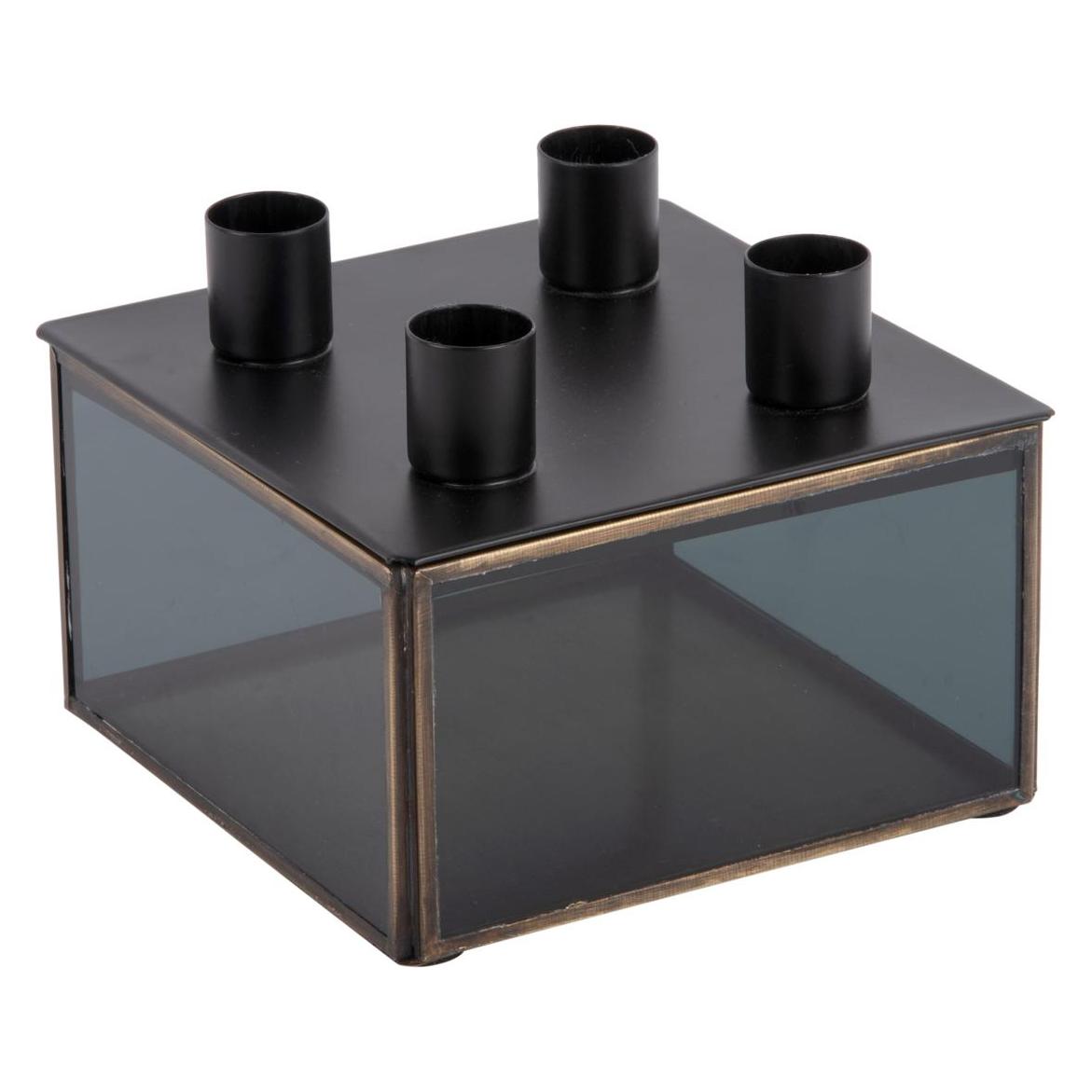 Present Time, Kandelaar, Kerzenhalter Quadratische Box Aus Glas