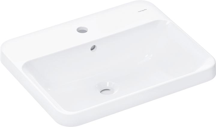 Produktbild hansgrohe Xuniva Q Einbauwaschtisch, SmartClean, mit Überlauf, 1 Hahnloch, 550x450mm, weiss (550 mm)
