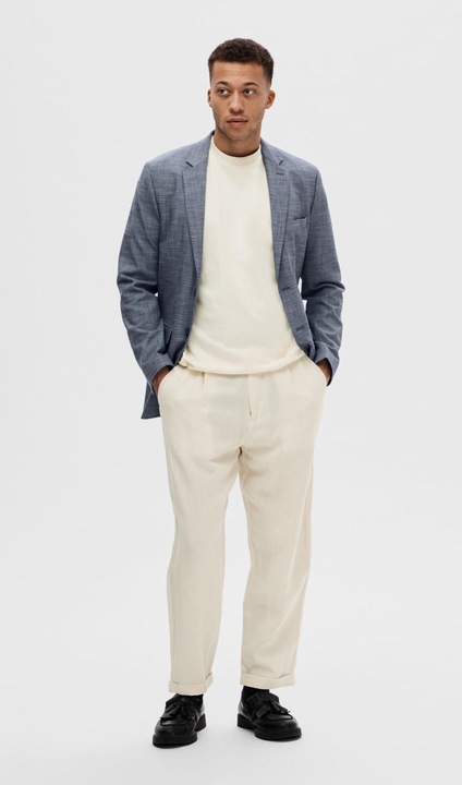 Actual product image Selected Homme Cropped relaxed fit trousers (W31/L34)
