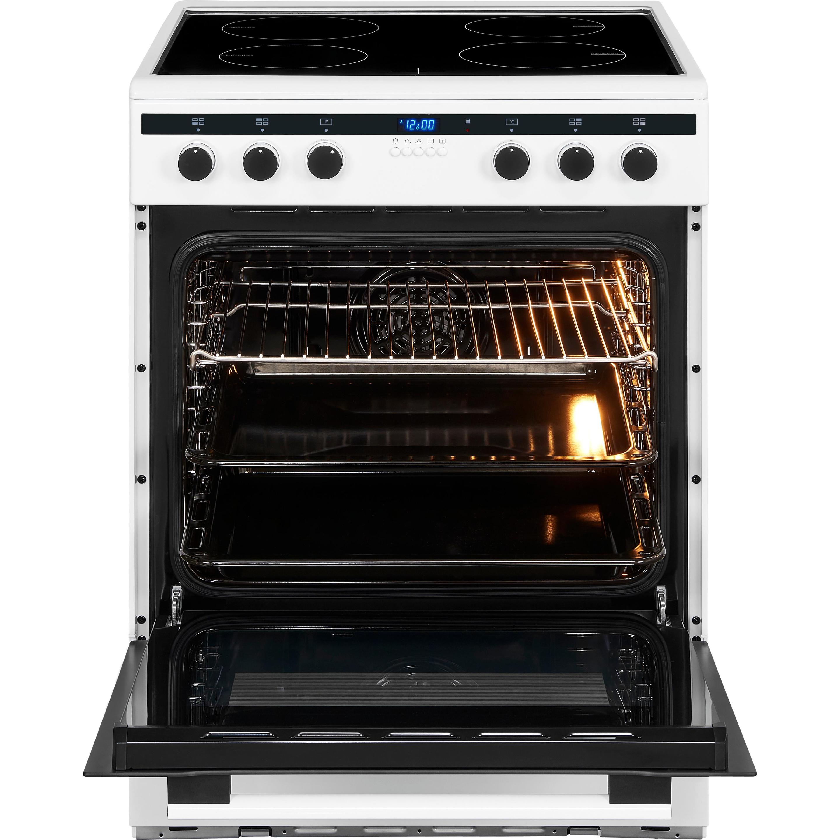 Exquisit EHI 60-3, Backofen + Herd Freistehend, Weiss