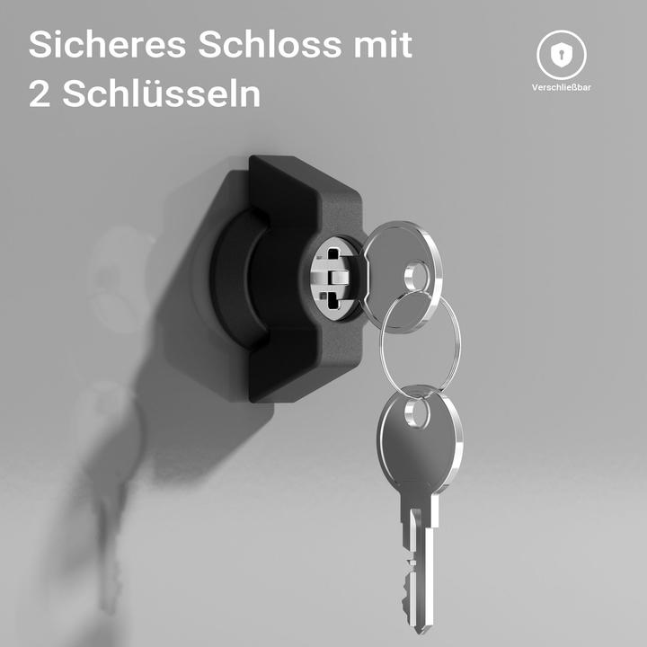 Produktbild Wiltec Paketkasten Briefkasten silberfarben 46x45x140 Paketbox Zuhause Päckchen