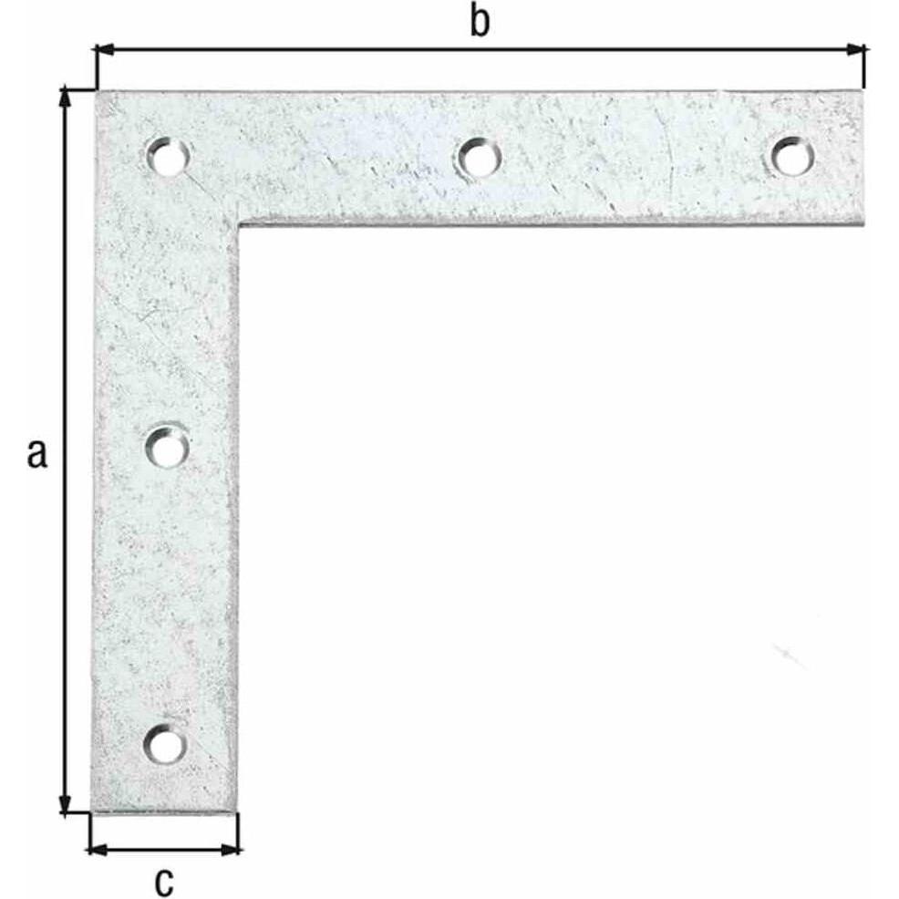 Thumbnail - Alberts, Baubeschläge + Holzverbinder, Eckwinkel quadratisch 160 x 160 x 30 mm, sendzimirverzinkt, 1 Stck (Eckwinkel, 1 ...