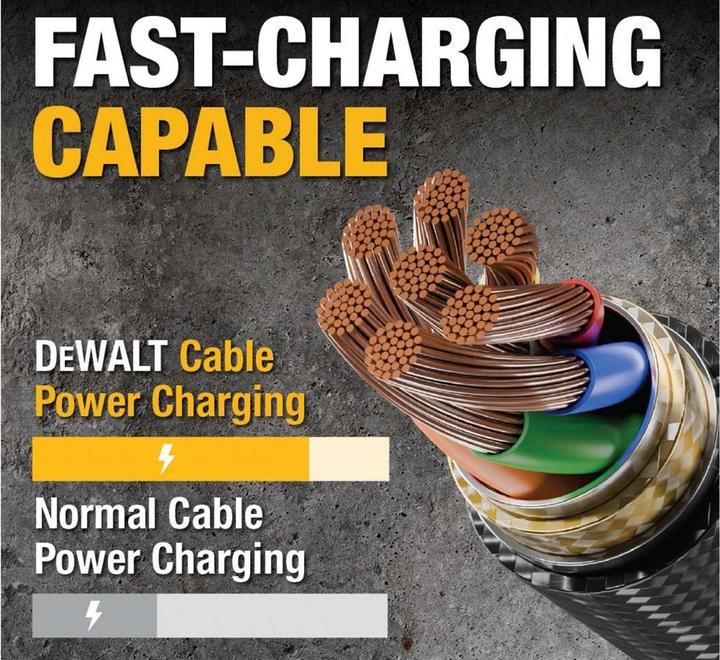 Produktbild DeWalt Verstärktes Ladekabel (1.20 m)
