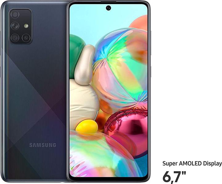 Actual product image Samsung Galaxy A71 (128 GB, Prism Crush Black, 6.70", Dual SIM + SD, 64 Mpx, 4G)
