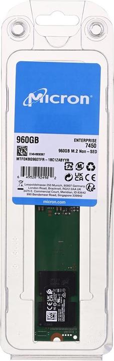 Actual product image Micron SSD 7450 PRO M.2 (22x110) 960GB PCIe Gen4x4 (960 GB, M.2 22110)