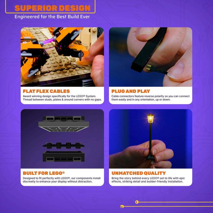 Image du produit Light my bricks LMB 2.0 Kit d'éclairage à LED pour LEGO 10295 Porsche 911