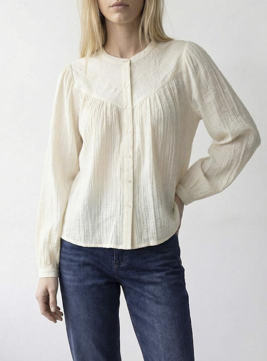 Image du produit Vila Bluse mit Mao-Kragen (38)