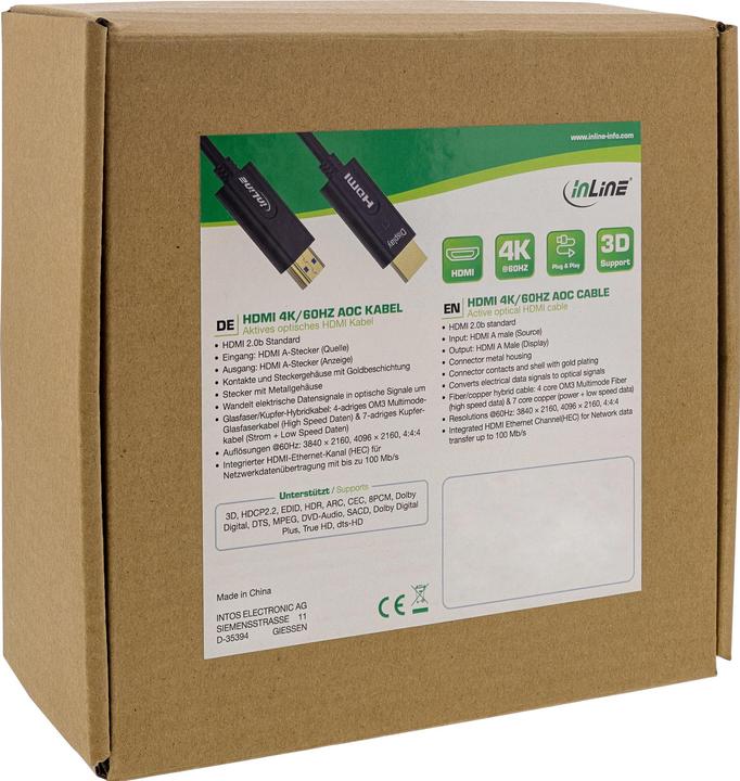 Produktbild InLine HDMI AOC Kabel (10 m, HDMI, 2.0)