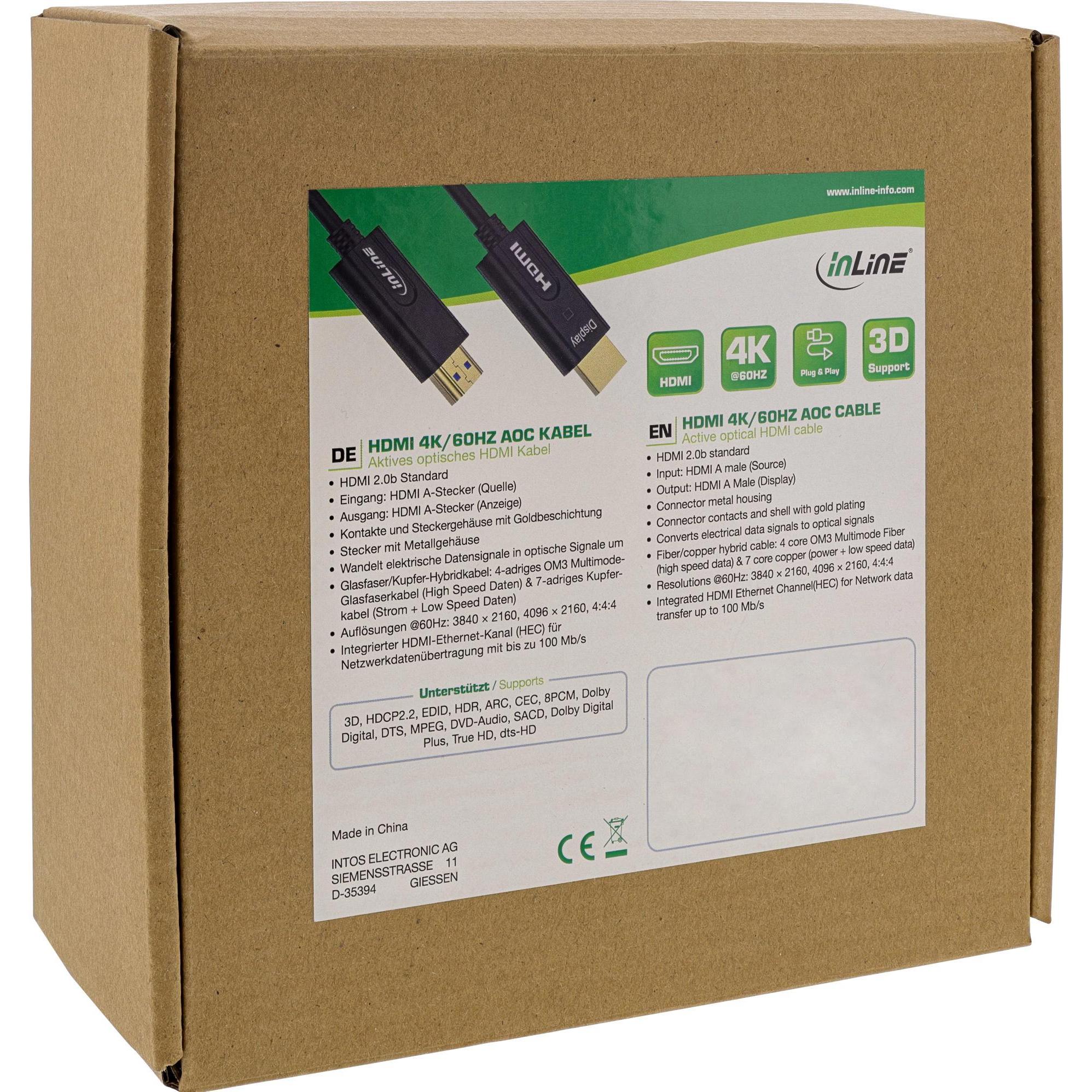 Thumbnail - InLine HDMI AOC Kabel (15 m, HDMI), Video Kabel