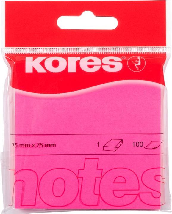 Produktbild Kores Notizzettel 7.5 x 7.5 cm, Neonpink (7.5 x 7.5 cm)