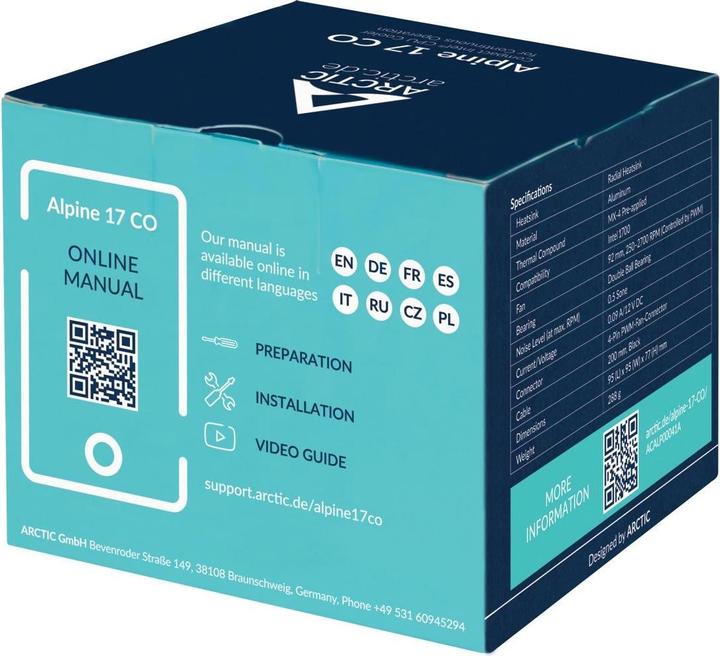 Productafbeelding Arctic Alpine 17 CO (77 mm)