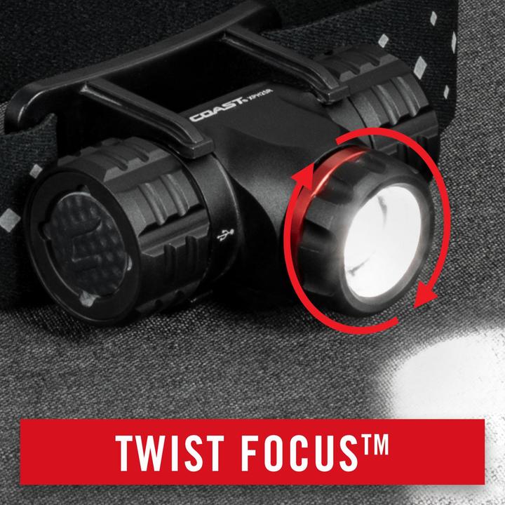 Image du produit Coast XPH25R Lampe frontale rechargeable (410 lumens) avec indicateur de batterie - sous blister - (410 lm)