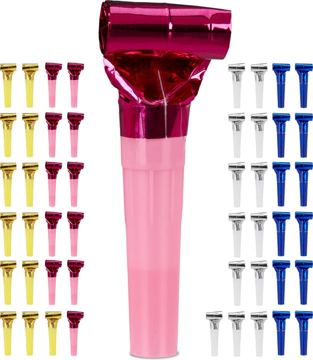Actual product image Relaxdays Party Blowers Pack of 50, Kids? Noisemakers