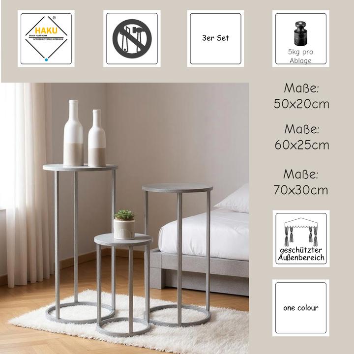 Produktbild HAKU Möbel Blumensäule 3er Set